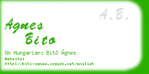 agnes bito business card